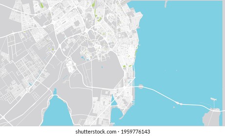 Urban vector city map of Khobar, Saudi Arabia, Middle East