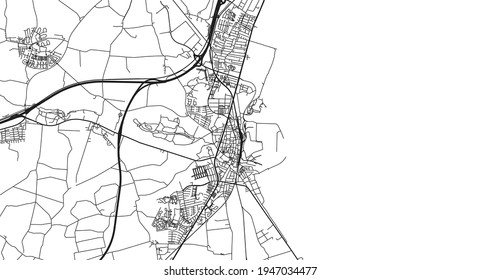 Mapa urbano vectorial de Koge, Dinamarca