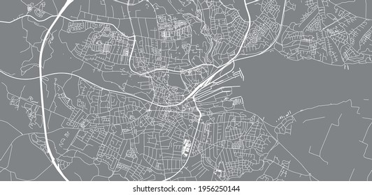 Mapa urbano vectorial de Kolding, Dinamarca