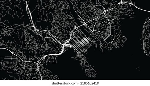 119 Kristiansand On Map Images Stock Photos Vectors Shutterstock   Urban Vector City Map Kristiansand 260nw 2185102419 