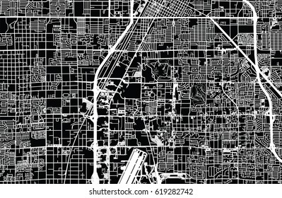 Urban vector city map of Las Vegas, USA