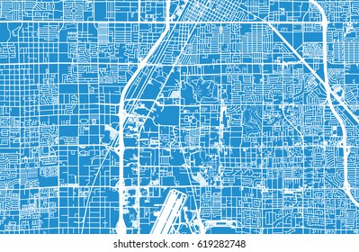 Urban vector city map of Las Vegas, USA
