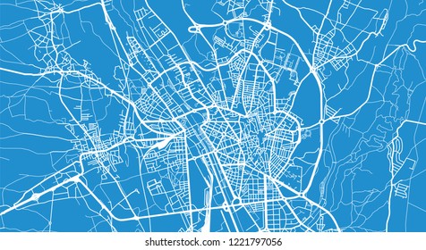 Urban Vector City Map Leon Spain Stock Vector (Royalty Free) 1221797056 ...