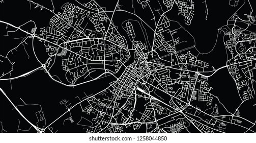 Urban vector city map of Limerick, Ireland