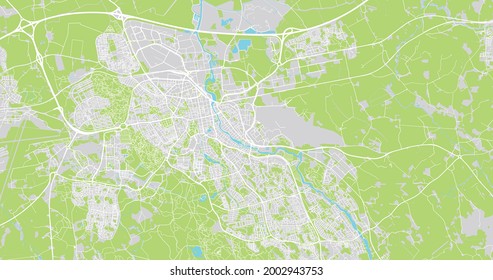 Urban vector city map of Linkoeping, Sweden, Europe