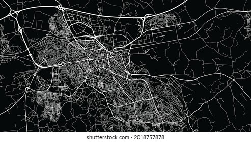 Urban vector city map of Linkoeping, Sweden, Europe