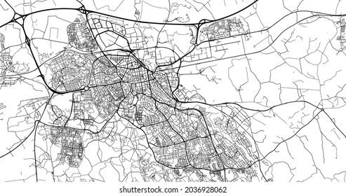 Urban vektorcity map of Linkoeping, Schweden, Europe
