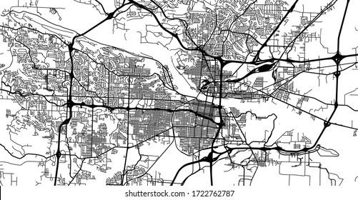 Urban vector city map of Little Rock, USA. Arkansas state capital svg