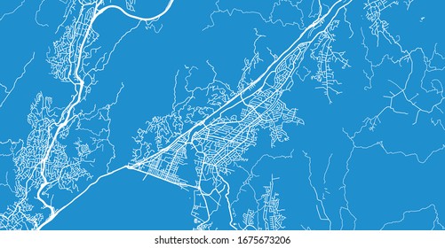 Urban Vector City Map Of Lower Hutt, New Zealand