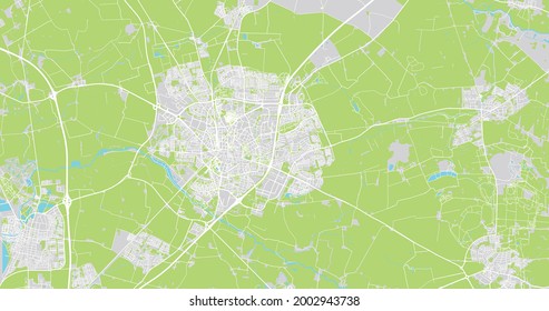 Urban Vektor City Map Lund, Schweden, Europa
