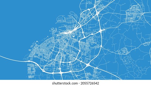 Urban vector city map of Malmo, Sweden, Europe