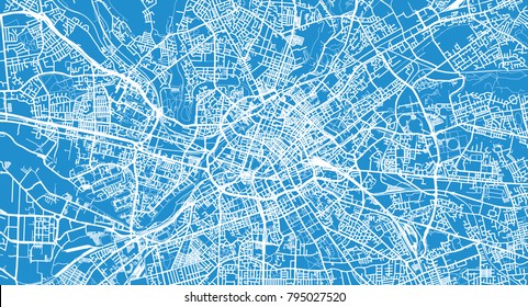 Mapa urbano vetorial de Manchester, Inglaterra