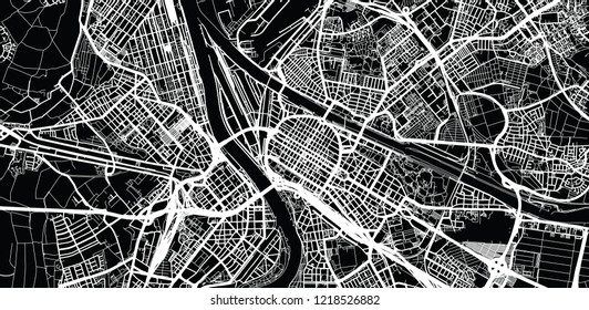 Urban Vektor City Map Mannheim, Deutschland