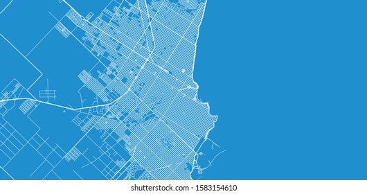 Urban vector city map of Mar Del Plata, Argentina