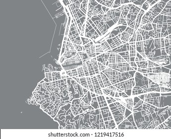 Urban vector city map of Marseille, France