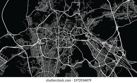 Urban vector city map of Mecca, Saudi Arabia, Middle East