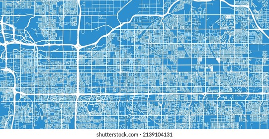 Urban vector city map of Mesa, Arizona , United States of America