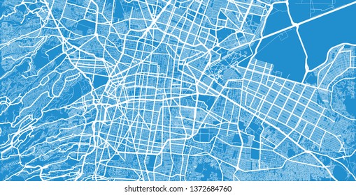 Urban vector city map of Mexico City, Mexico