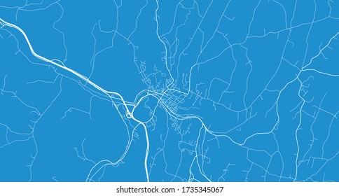 Urban vector city map of Montpelier, USA. Vermont state capital