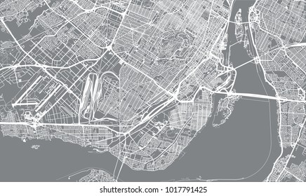 Urban vector city map of Montreal, Canada