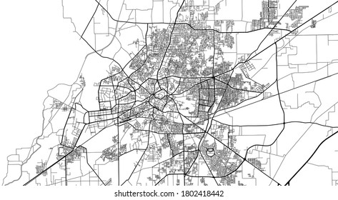 Mapa urbano vectorial de Multan, Pakistán, Asia