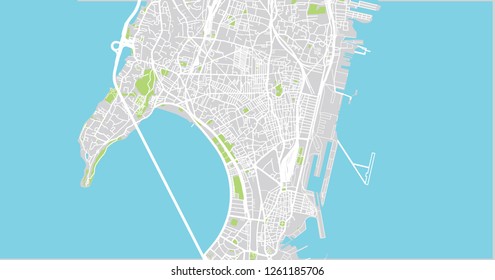 Urban Vector City Map Mumbai India Stock Vector (royalty Free 