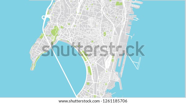 Urban Vector City Map Mumbai India Stock Vector (Royalty Free ...