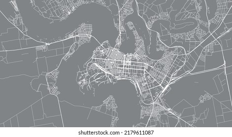 Mapa urbano vectorial de Mykolayiv, Ucrania, Europa
