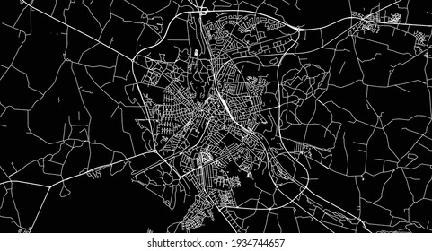 Urban Vektor city map of Naestved, Dänemark