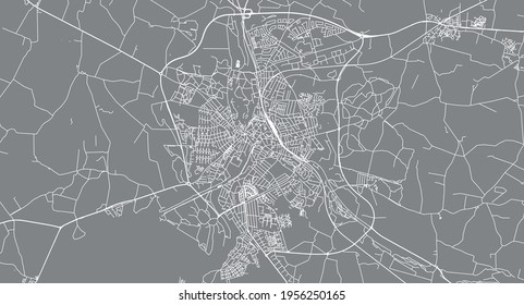 Mapa urbano vectorial de la ciudad de Naestved, Dinamarca
