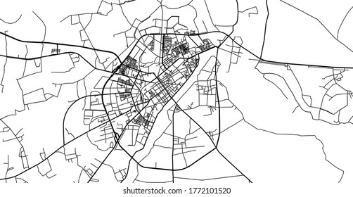 Urban Vektor City Map von Nam Dinh, Vietnam