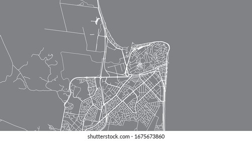 Urban vector city map of Napier, New Zealand