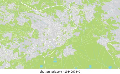 Urban vector city map of Nazareth, Israel, middle east