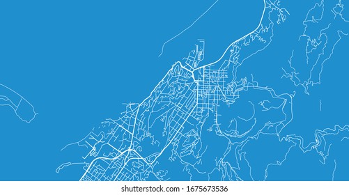 Stadtplan der Vektorillustration von Nelson, Neuseeland