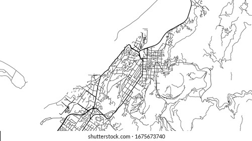 Urban vector city map of Nelson, New Zealand
