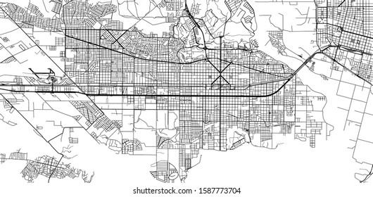 Urban vector city map of neuquen, Argentina