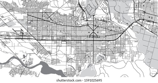 Urban vector city map of neuquen, Argentina