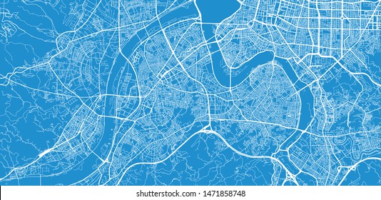 Urban vector city map of New Taipei, China