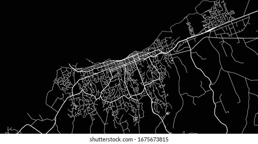 Urban vector city map of New Plymouth, New Zealand