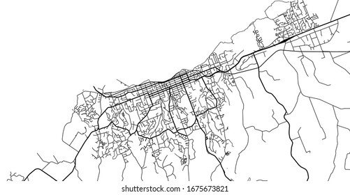 Urban vector city map of New Plymouth, New Zealand