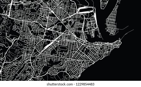 Urban Vector City Map Of Newcastle, Australia