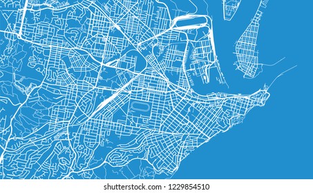 Urban Vector City Map Of Newcastle, Australia