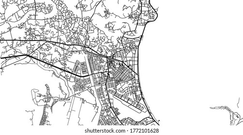 Mapa urbano vectorial de Nha Trang, Vietnam