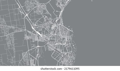 Urban vector city map of Odessa, Ukraine, Europe