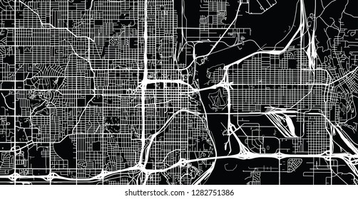Urban vector city map of Omaha, Nebraska, United States of America