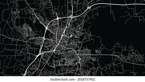 Urban vector city map of Orebro, Sweden, Europe