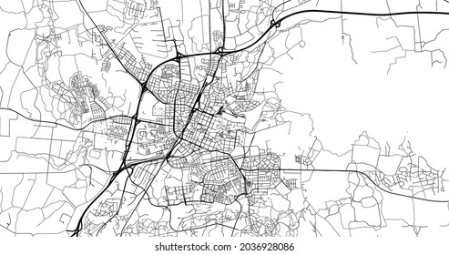 Urban vector city map of Orebro, Sweden, Europe