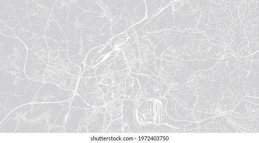 Urban vector city map of Ostrava, Czech Republic, Europe