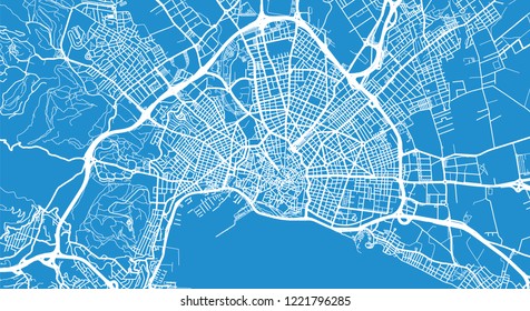 Urban vector city map of Palma, Spain