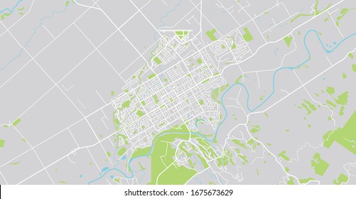 Urban vector city map of Palmerston North, New Zealand